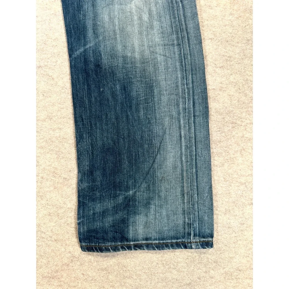 Levis 501 Original Fit Jeans Mens 36x32 Blue Denim Mid Rise Straight 00501-0197